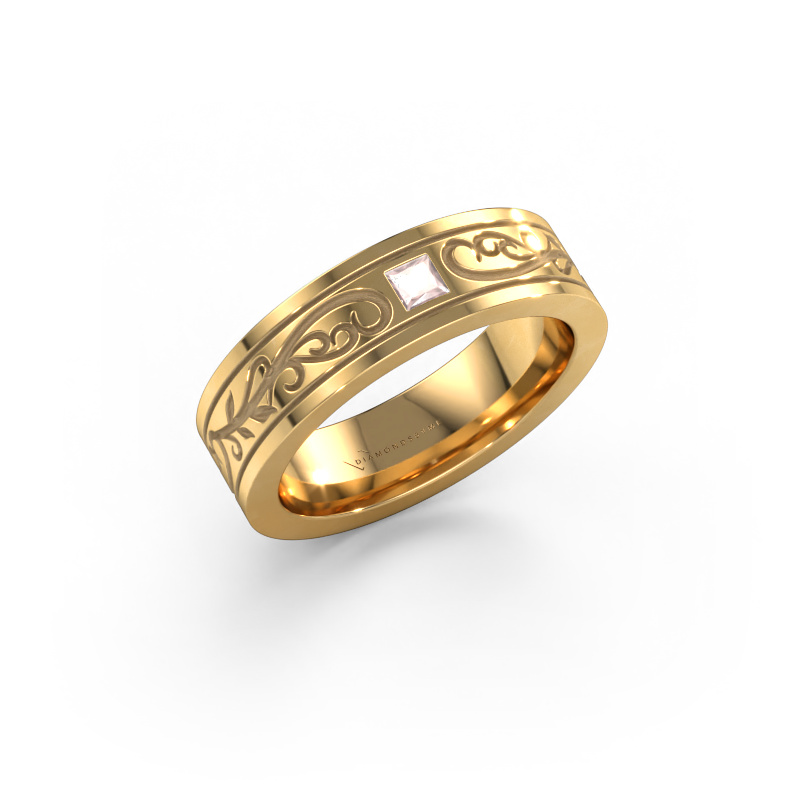 Bild von Herrenring Matijs 585 Gold Morganit Champagner 3 mm