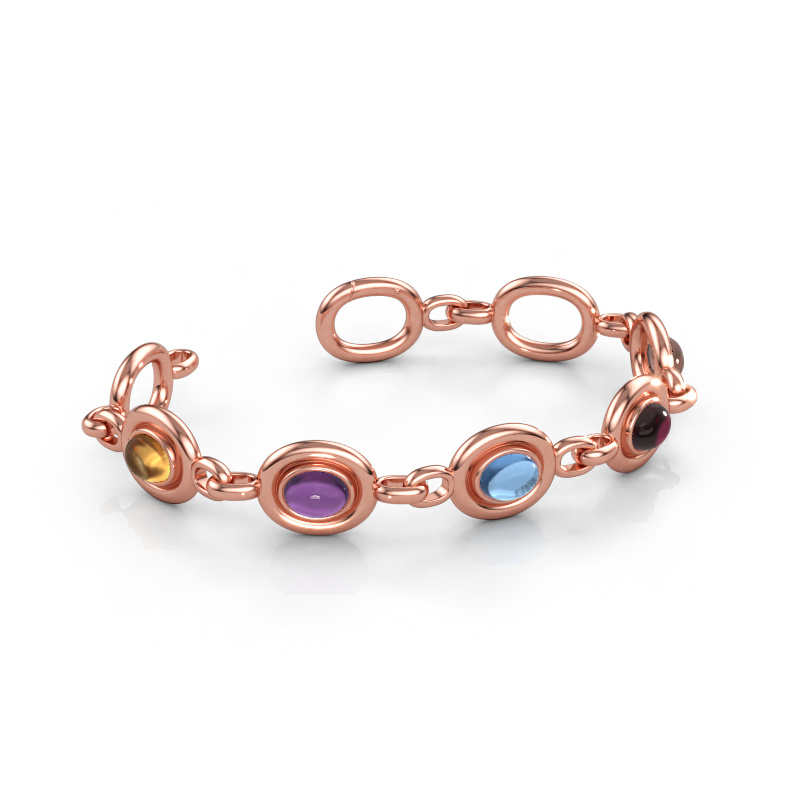 Bild av Länkarmband Maxima 5 585 roséguld Citrin 8x6 mm