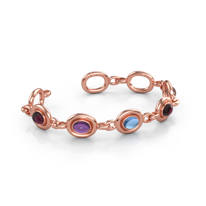 Bild av Länkarmband Maxima 5 585 roséguld Rodolit 8x6 mm