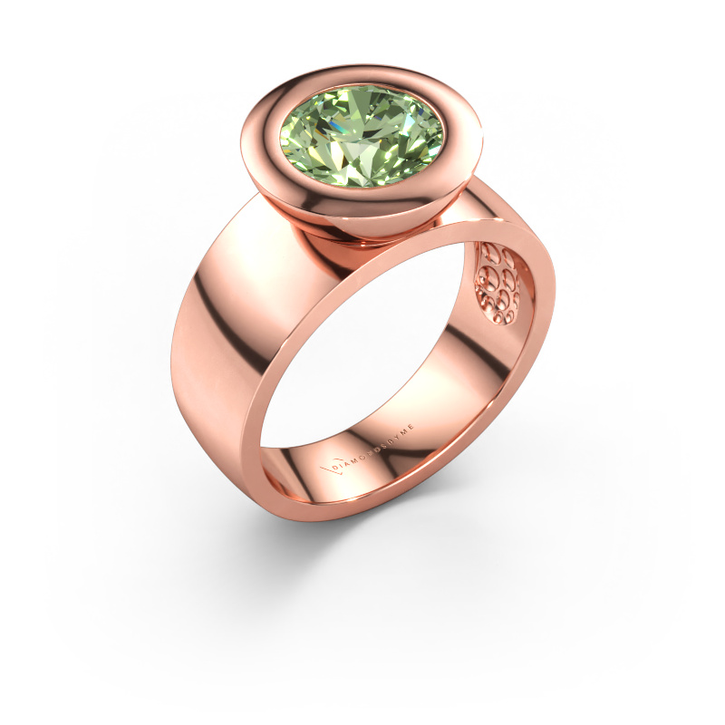 Immagine di Anello Maxime 585 oro rosa Diamante lab grown verde 8 mm