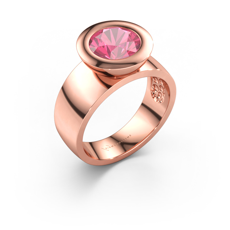 Immagine di Anello Maxime 585 oro rosa Zaffiro rosa 8 mm