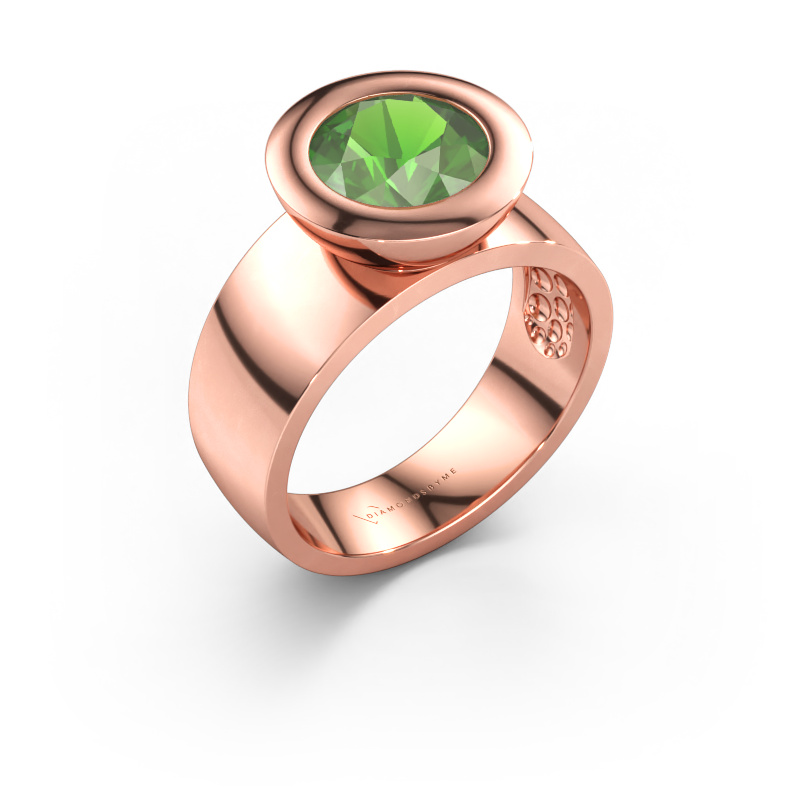 Immagine di Anello Maxime 585 oro rosa Tormalina verde 8 mm