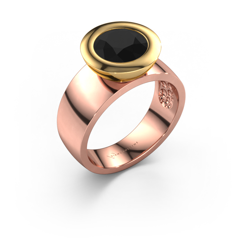 Image of Ring Maxime 585 rose gold Black diamond 2.40 crt