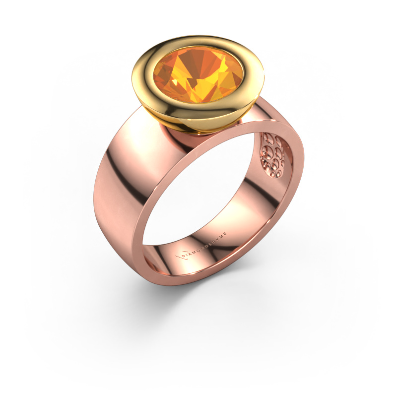 Image of Ring Maxime 585 rose gold Citrin 8 mm