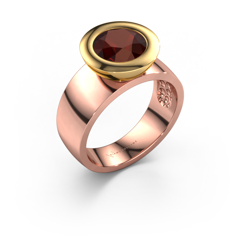 Image of Ring Maxime 585 rose gold Garnet 8 mm