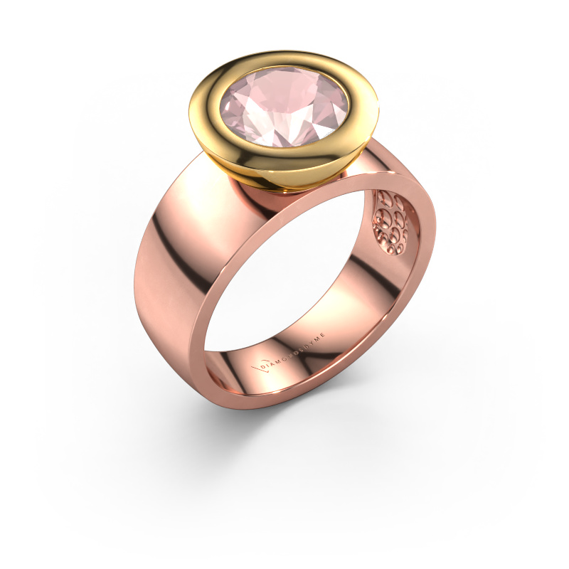 Image of Ring Maxime 585 rose gold Morganite champagne 8 mm