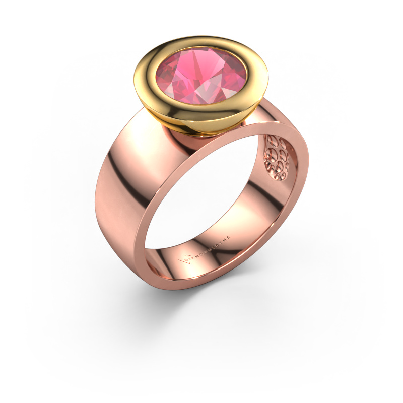 Image of Ring Maxime 585 rose gold Tourmaline pink 8 mm