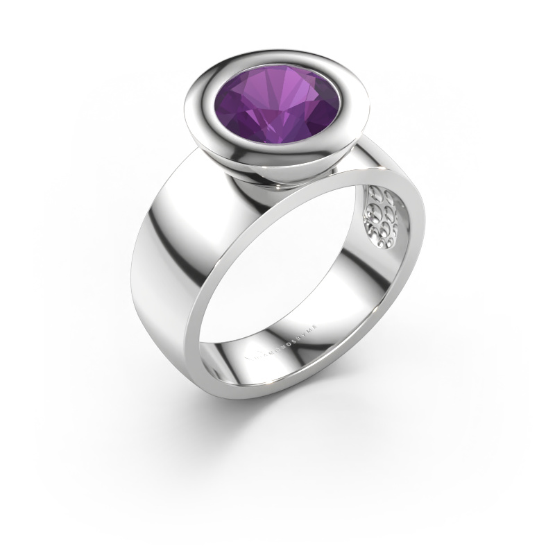Immagine di Anello Maxime 585 oro bianco Ametista 8 mm