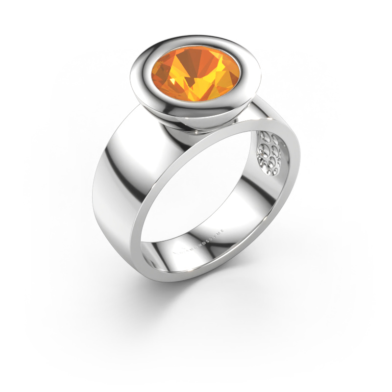 Immagine di Anello Maxime 585 oro bianco Citrino 8 mm