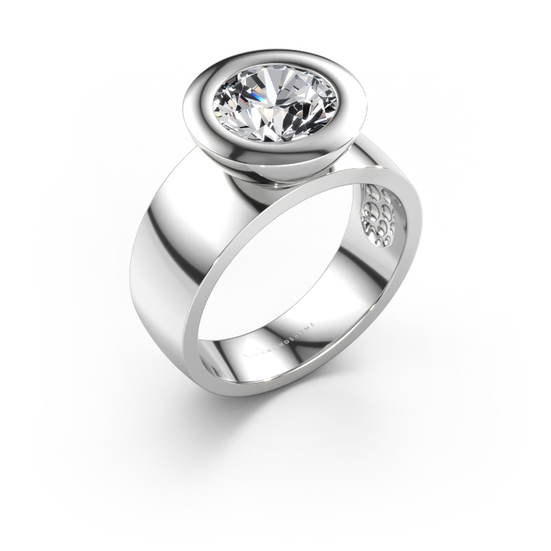 Bild av Ring Maxime 585 vitt guld Diamant efter eget val 8 mm