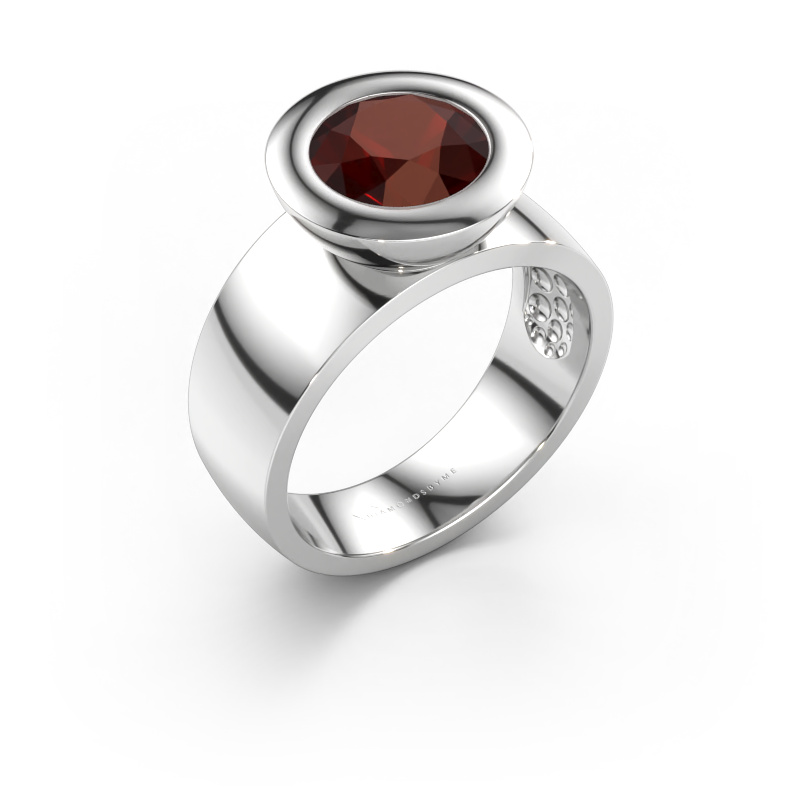 Bild von Ring Maxime 585 Weißgold Granat 8 mm