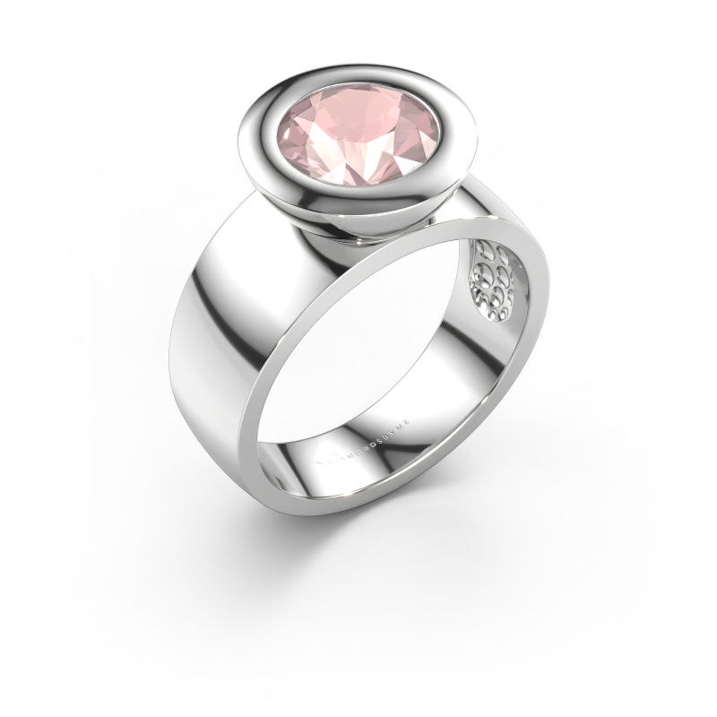 Bild av Ring Maxime 585 vitt guld Champagnefärgad morganit 8 mm
