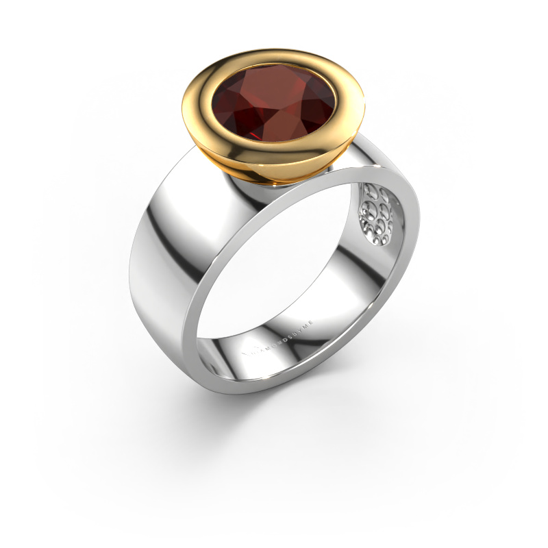 Image of Ring Maxime 585 white gold Garnet 8 mm