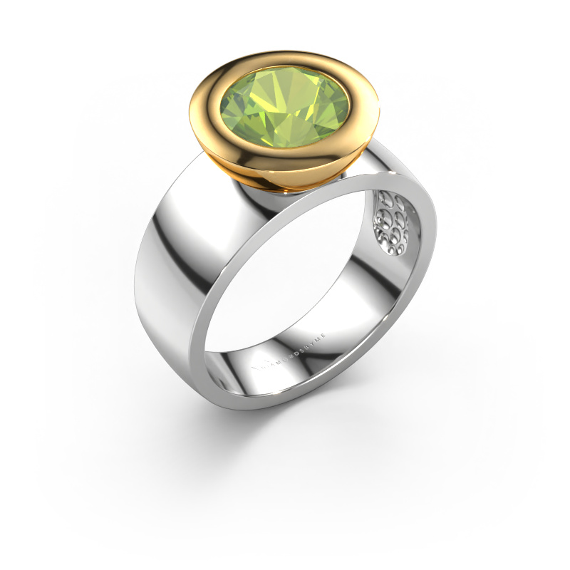Image of Ring Maxime 585 white gold Peridot 8 mm