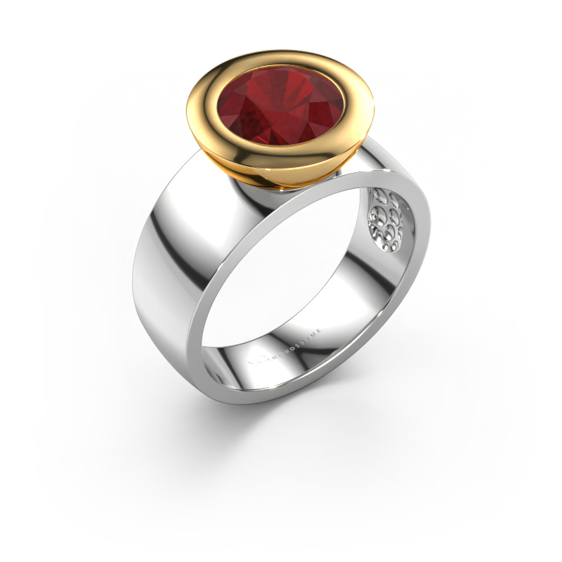 Image of Ring Maxime 585 white gold Ruby 8 mm