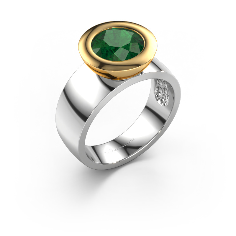 Image of Ring Maxime 585 white gold Emerald 8 mm