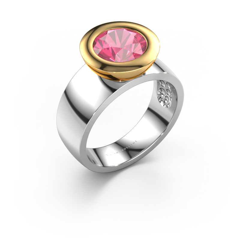 Image of Ring Maxime 585 white gold Pink sapphire 8 mm