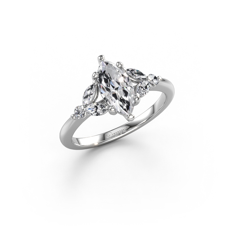 Image of Engagement ring Megan MRQ 950 platinum Diamond 1.46 crt