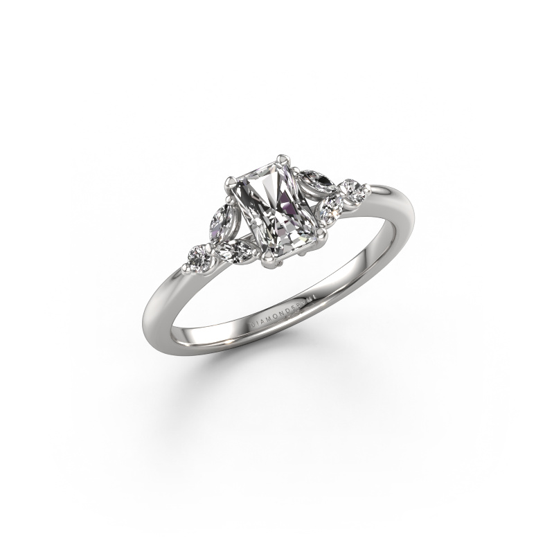 Bild von Verlobungsring Megan RAD 585 Weißgold Diamant 0.80 crt