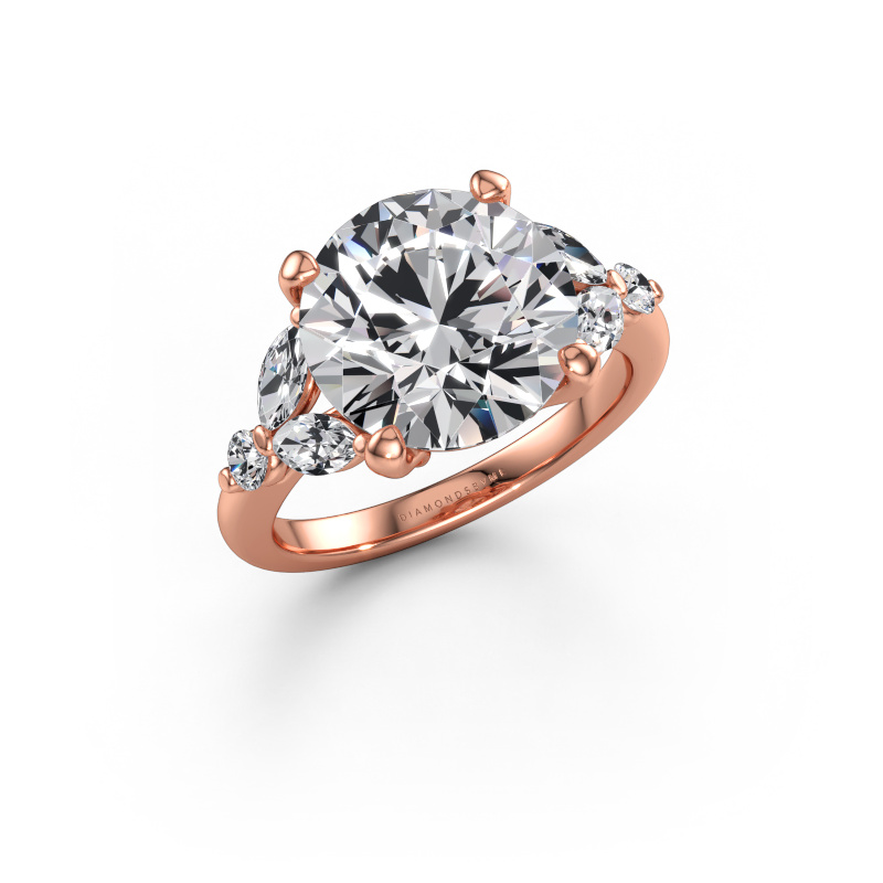 Immagine di Anello di fidanzamento Megan RND 585 oro rosa Diamante lab grown 5.68 crt