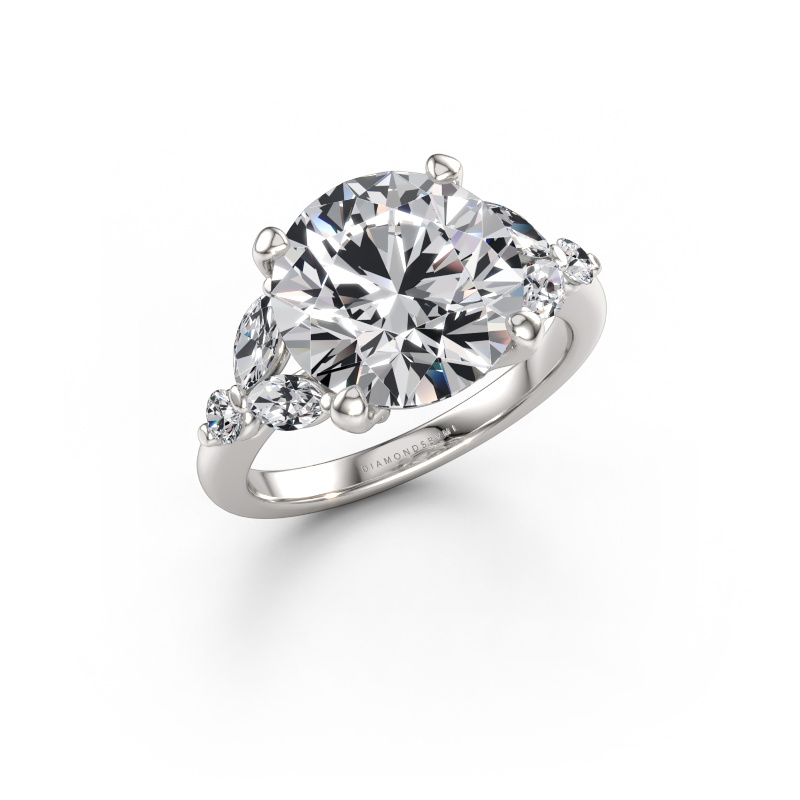 Immagine di Anello di fidanzamento Megan RND 950 platino Diamante lab grown 5.68 crt