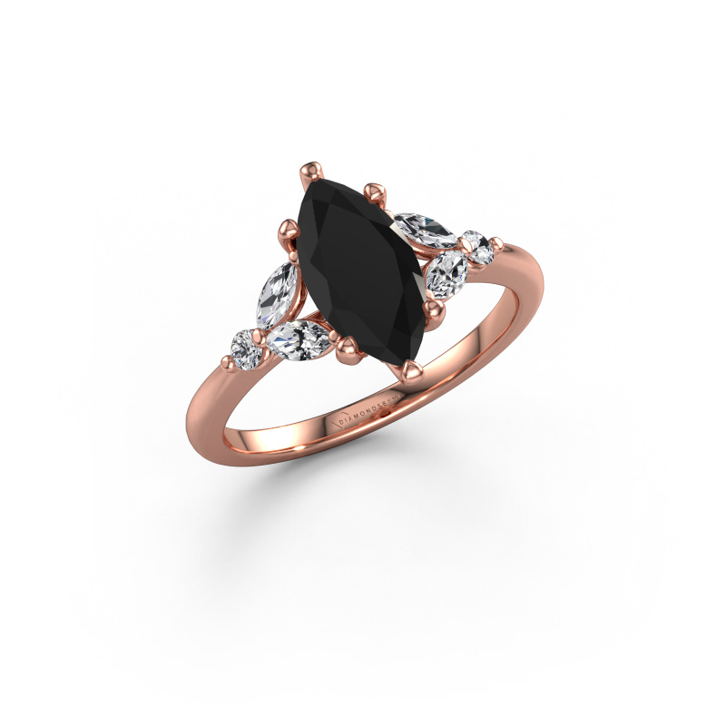 Bild von Verlobungsring Megan MRQ 585 Roségold Schwarz Diamant 1.96 crt