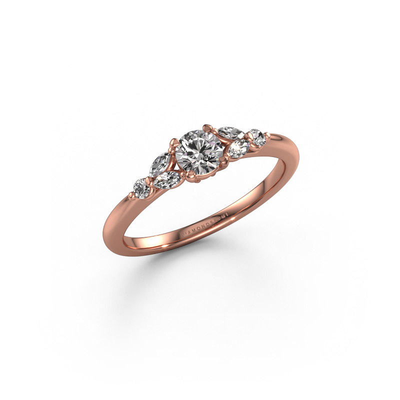 Bild von Verlobungsring Megan RND 585 Roségold Diamant 0.45 crt