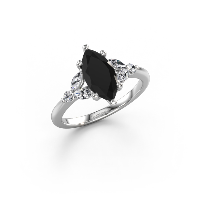 Bild von Verlobungsring Megan MRQ 585 Weißgold Schwarz Diamant 1.96 crt