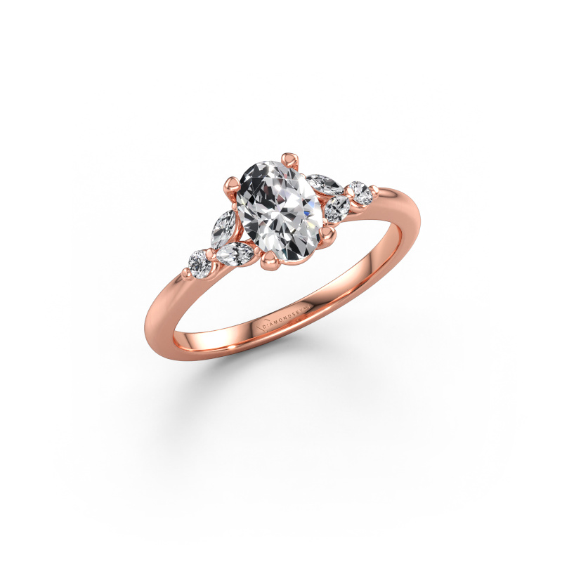 Bild av Förlovningsring Megan OVL 585 roséguld Diamant 0.85 crt