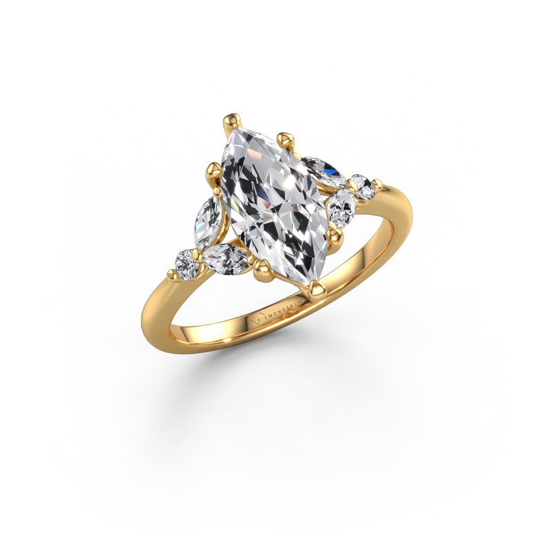 Image of Engagement ring Megan MRQ 585 gold Lab grown diamond 1.96 crt
