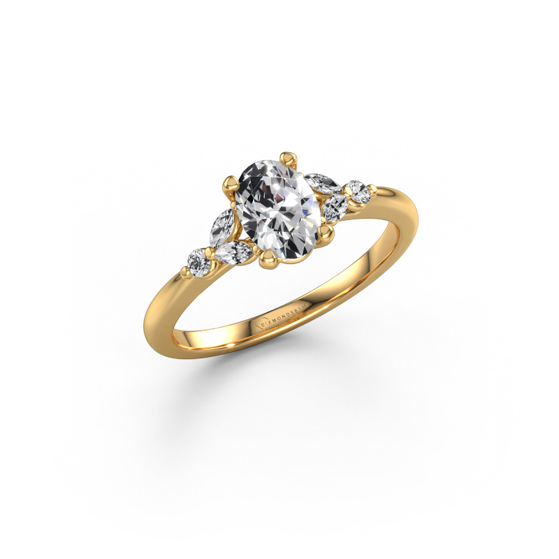 Image of Engagement ring Megan OVL 585 gold Lab grown diamond 0.85 crt