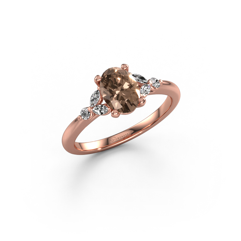 Bild von Verlobungsring Megan OVL 585 Roségold Braun Diamant 0.95 crt