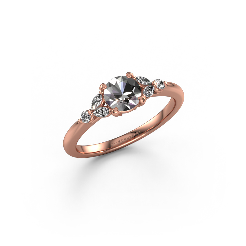 Image of Engagement ring Megan RND 585 rose gold Diamond 0.65 crt