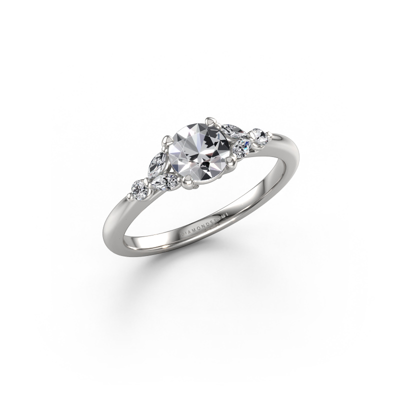 Image of Engagement ring Megan RND 585 white gold Diamond 0.65 crt