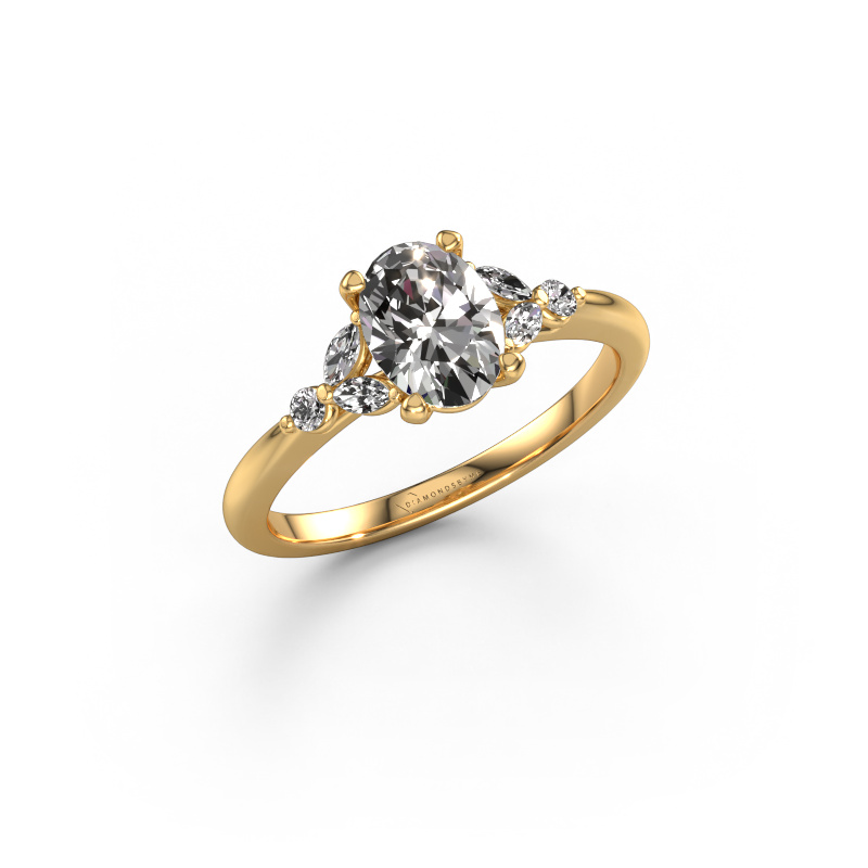 Image of Engagement ring Megan OVL 585 gold Lab-grown diamond 0.95 crt