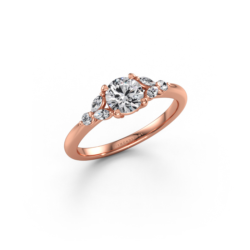 Immagine di Anello di fidanzamento Megan RND 585 oro rosa Diamante 0.75 crt