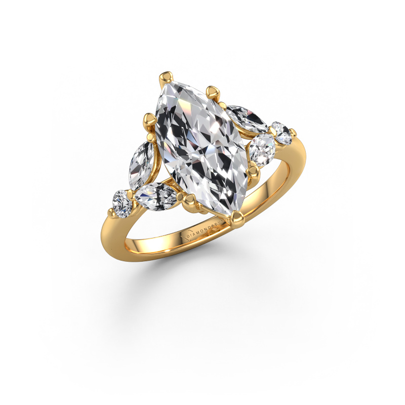 Image of Engagement ring Megan MRQ 585 gold Lab grown diamond 3.18 crt