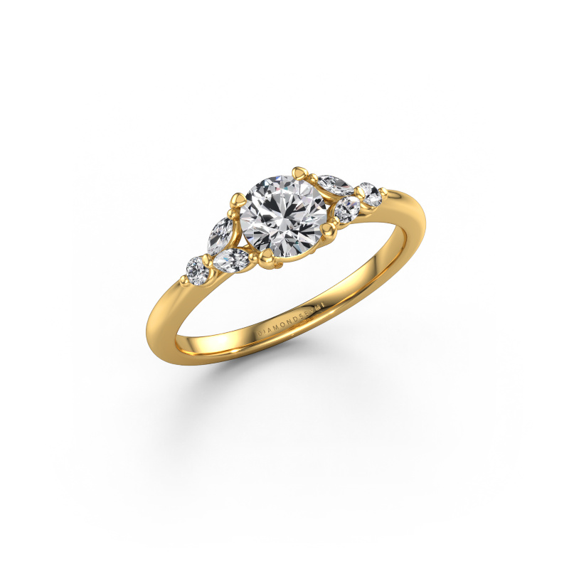 Image de Bague de fiançailles Megan RND 585 or jaune Diamant synthétique 0.75 crt