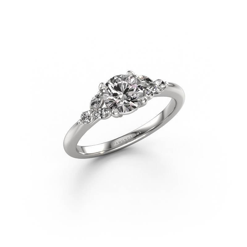 Image of Engagement ring Megan RND 950 platinum Lab-grown diamond 0.85 crt