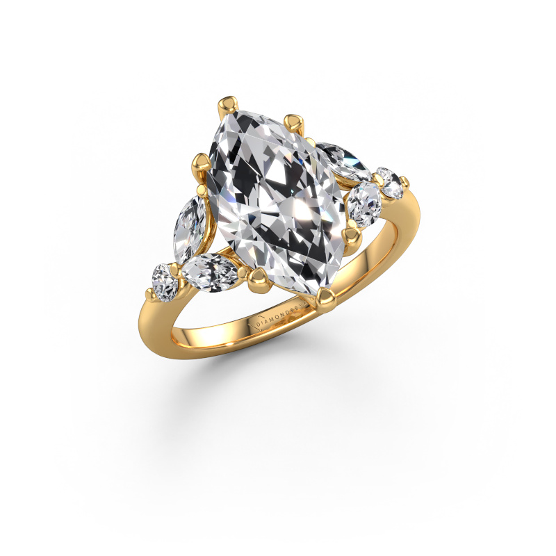 Image of Engagement ring Megan MRQ 585 gold Lab grown diamond 3.68 crt