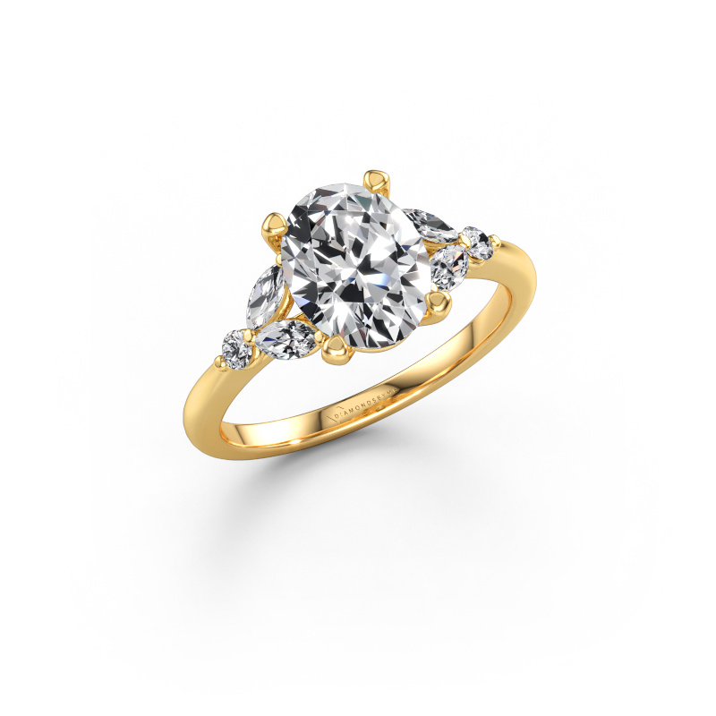 Immagine di Anello di fidanzamento Megan OVL 585 oro Diamante lab grown 2.26 crt