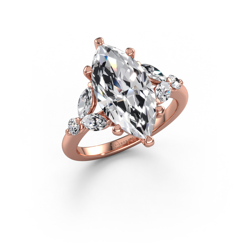 Image of Engagement ring Megan MRQ 585 rose gold Lab grown diamond 4.54 crt