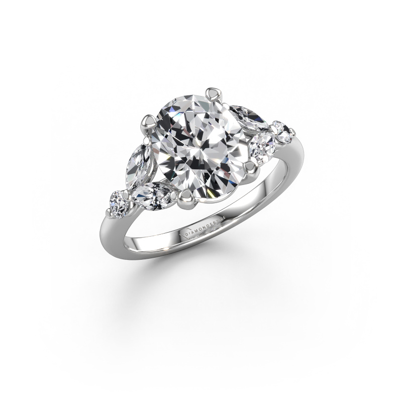 Bild von Verlobungsring Megan OVL 585 Weißgold Lab-grown Diamant 3.38 crt
