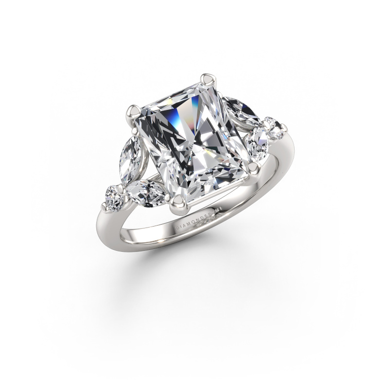 Immagine di Anello di fidanzamento Megan RAD 950 platino Diamante 4.18 crt