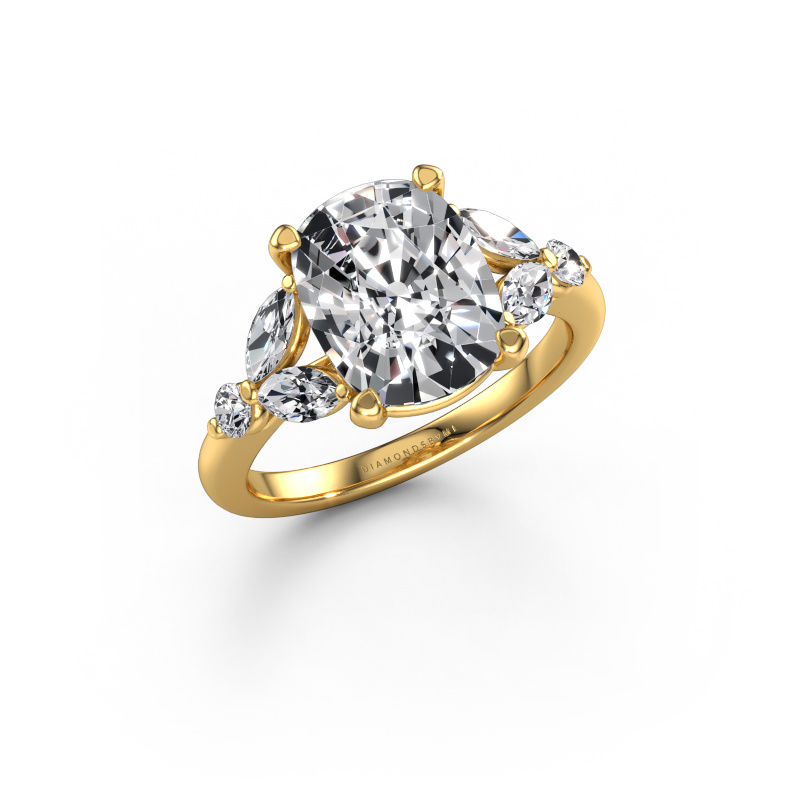 Image de Bague de fiançailles Megan CSH 585 or jaune Diamant synthétique 4.18 crt