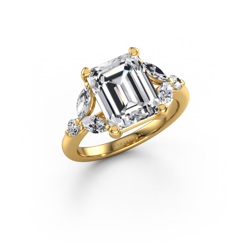 Image of Engagement ring Megan EME 585 gold Lab grown diamond 4.18 crt