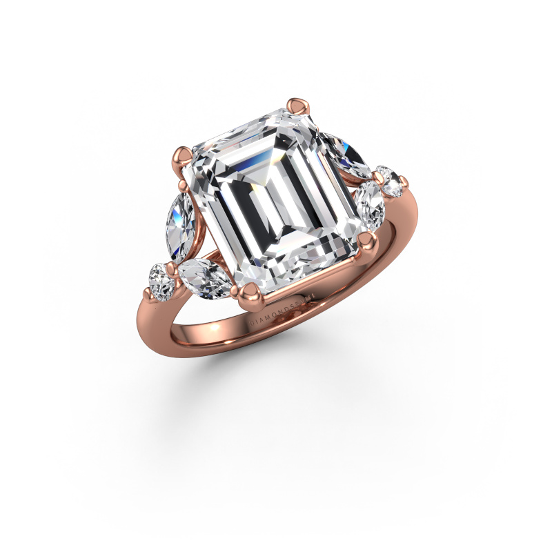 Image de Bague de fiançailles Megan EME 585 or rose Diamant synthétique 5.89 crt