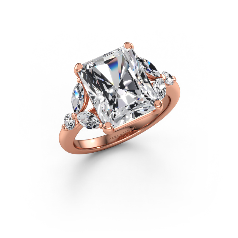 Bild av Förlovningsring Megan RAD 585 roséguld Labbodlad diamant 5.730 crt