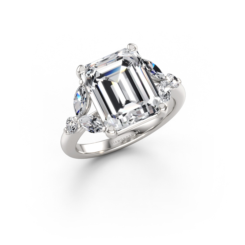 Image of Engagement ring Megan EME 950 platinum Lab-grown diamond 5.89 crt