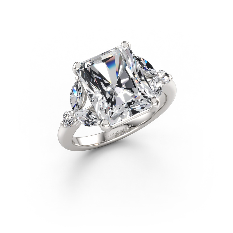 Immagine di Anello di fidanzamento Megan RAD 585 oro bianco Diamante lab grown 5.730 crt